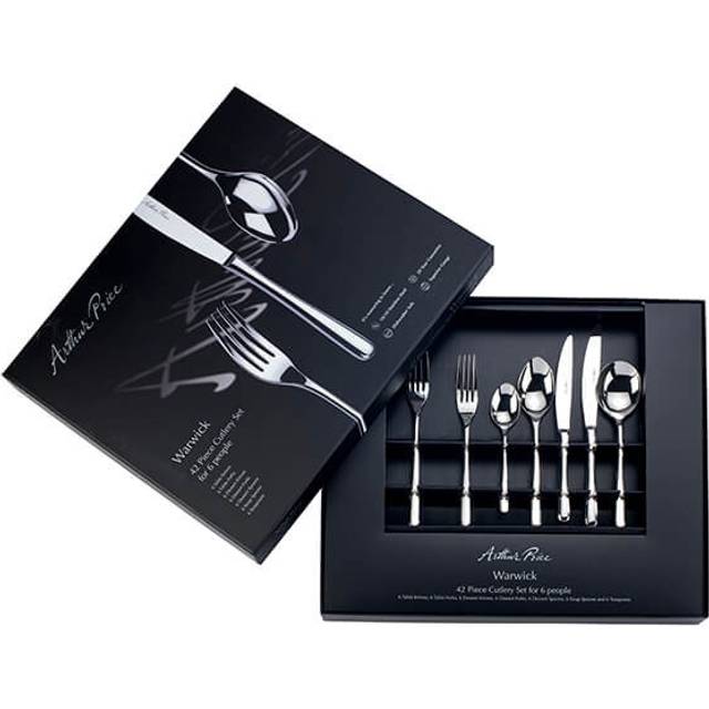 Signature 'Warwick' Stainless Steel 42 Piece 6 Person Boxed Cutlery Set - Grey - 6 Person