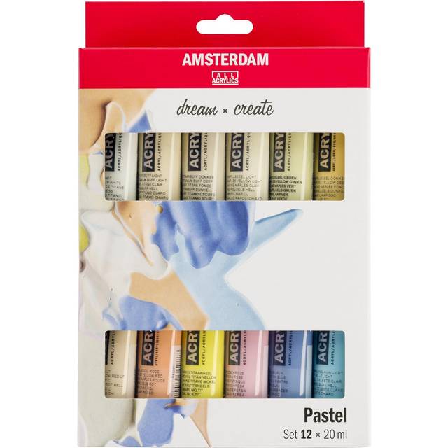 Amsterdam Acrylics Pastel Set - 12 x 20 ml - Färgmix