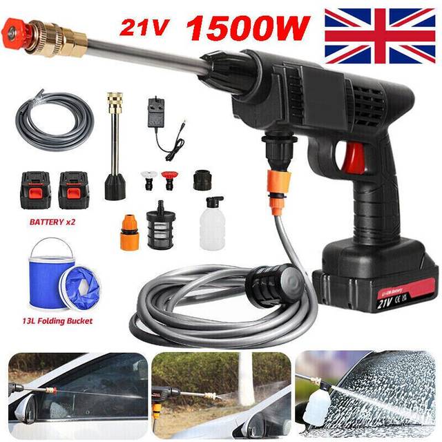 TEMU 2 Battery Portable Cordless Car High Pressure Washer Jet Water Wash Cleaner