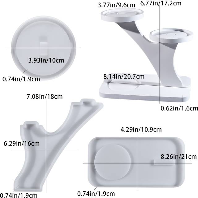 TEMU Resin Casting Molds 3pcs Tree Branch Candlestick Mold Set, Gypsum Cast Ornaments Storage, Suitable For Diy Furniture Decoration Making Hand Tools