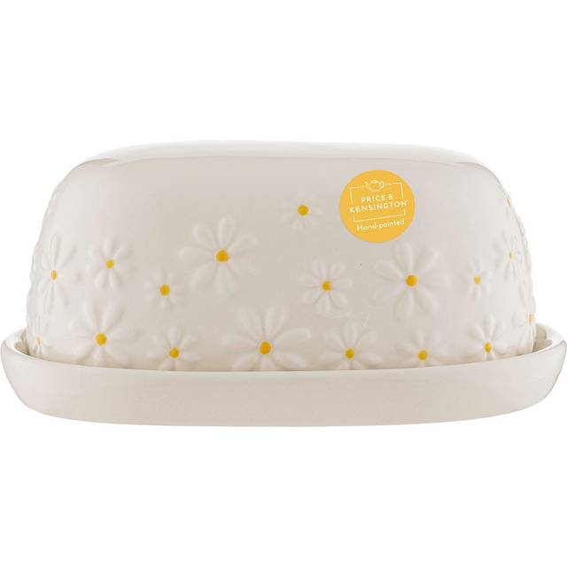 Price & Kensington Daisy Butter Dish - White
