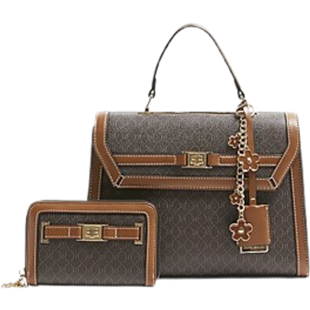 River Island Womens Brown Cross Body Top Handle Bag And Purse Set - One Size