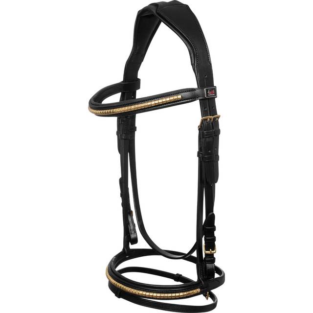 Anatomical riding bridles for horses in rubber Supreme - Noir