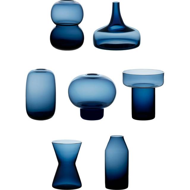 Midsummer Mini Vases 7-pack, Midnight Blue
