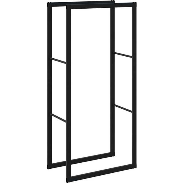 vidaXL Vedställ svart 55x30x116 cm stål