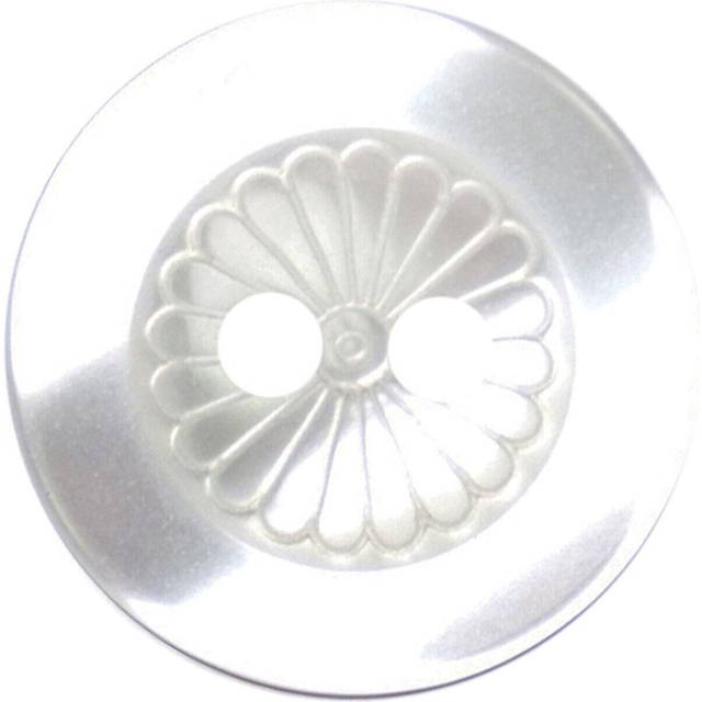 13mm white round polyester buttons, 13mm 2 hole buttons x 14, 2b1363