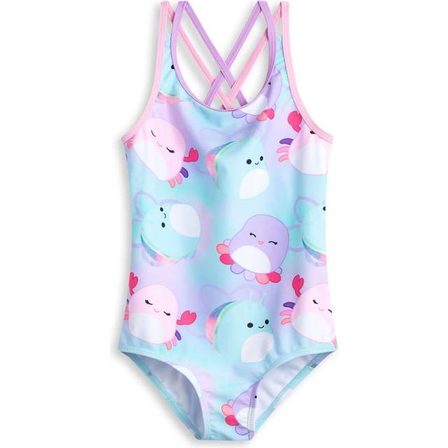 (7-8 Years) Squishmallows 1 Piece Swimming Costume (Girls Multicoloured)