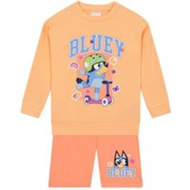 Sweatshirt And Shorts Set - Orange - 4-5 Years