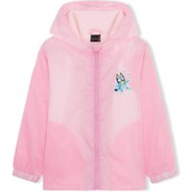 Bluey kids boys hooded raincoat jacket all over print full zip front