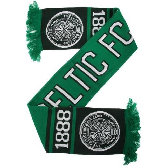 Celtic FC Official Nero Knitted Football Crest Supporters Scarf