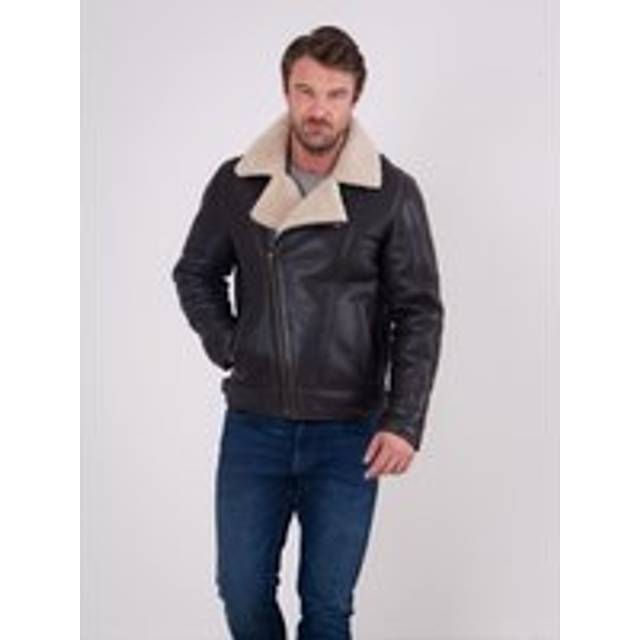 Javelin Sheepskin Aviator Jacket in Brown