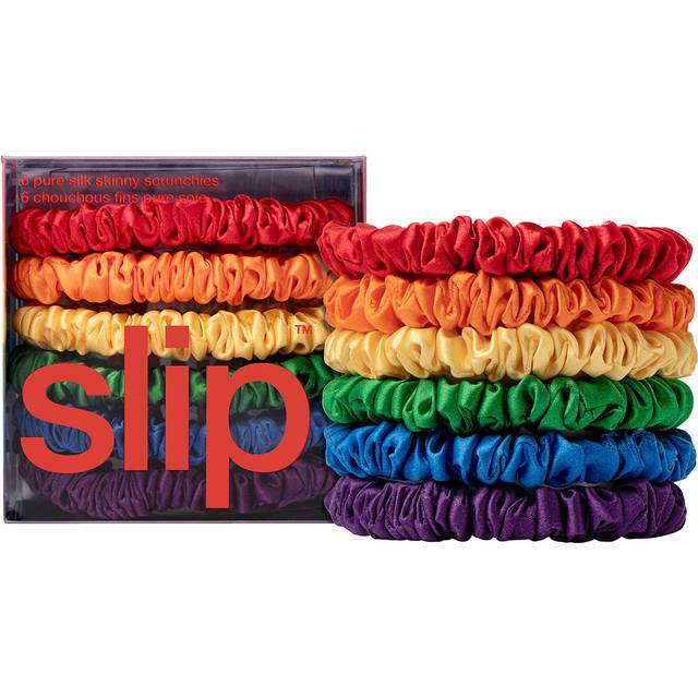 Slip Pure Silk Skinny Scrunchies Rainbow