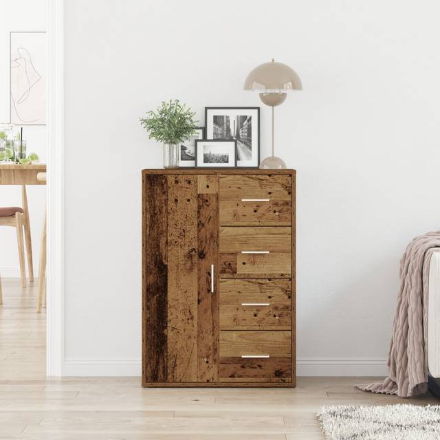 vidaXL Sideboard återvunnet trä 60x31x84 cm konstruerat trä