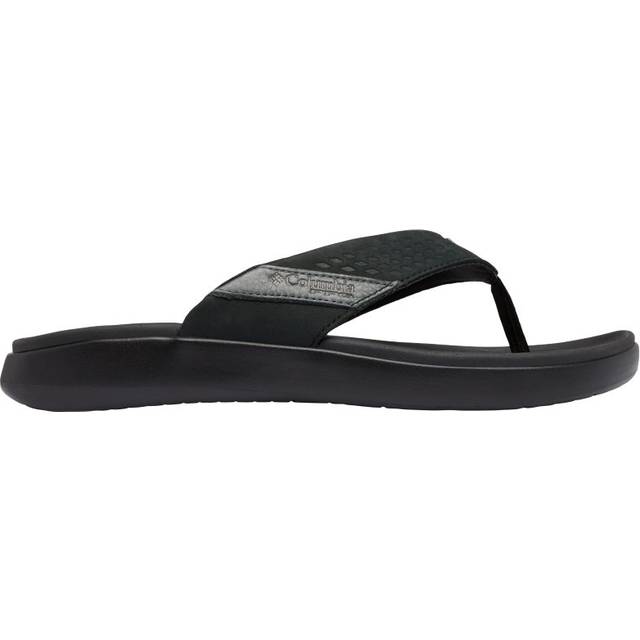 Columbia Men's Boatside Leather Flip Flop- - Black (7)