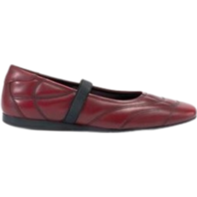 Vagabond Womens Hillary Ballet Pumps Red Seam Pattern, 4
