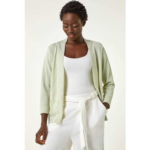 Roman Lime Shimmer Detail Shrug Cardigan - Size 16