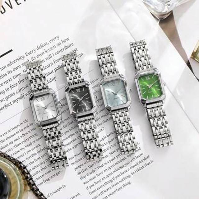 SHEIN 1pc Minimalist Elegant Bar Scale Dial Stainless Steel Strap Quartz Watch, Suitable For Birthday, Graduation Gifts