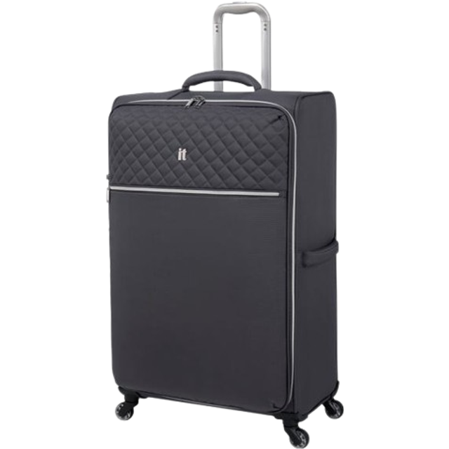 IT Luggage Divinity 4 Wheel Soft Shell Suitcase - Charcoal