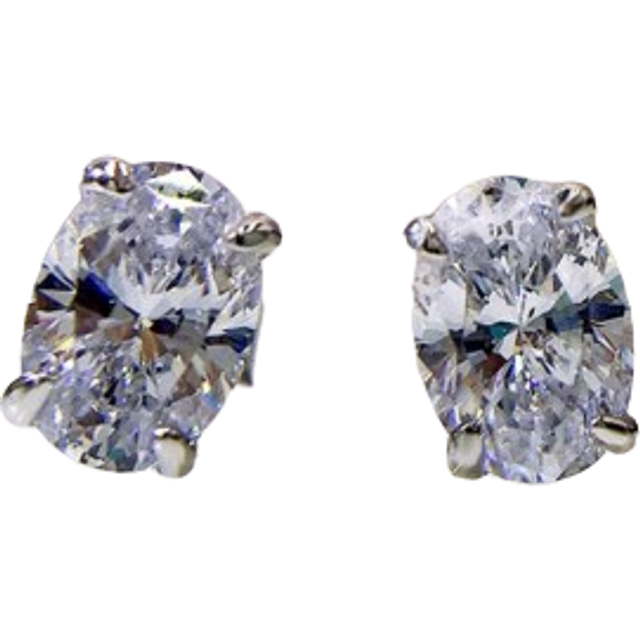 1 par eleganta Cubic Zirconia örhängen för kvinnor för bröllop Förlovning Jubileumsfest Smycken Alla hjärtans dag present - Silver (En-Storlek)
