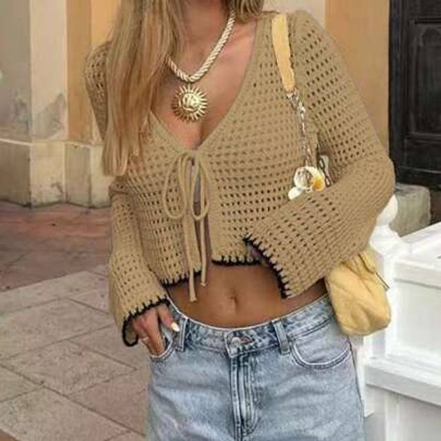 SHEIN Women&#39;s Casual Elegant Fitted Cardigan Sweater, Spring/Summer