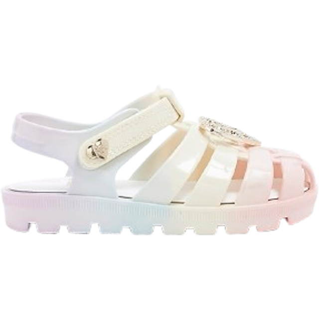 River Island Mini Girls Rainbow Floral Jelly Sandals - Beige - c11
