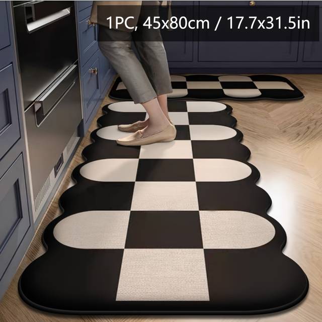 TEMU Thickened Kitchen Long Strip Absorbent Anti-slip Floor Mat Fleece Door Mat