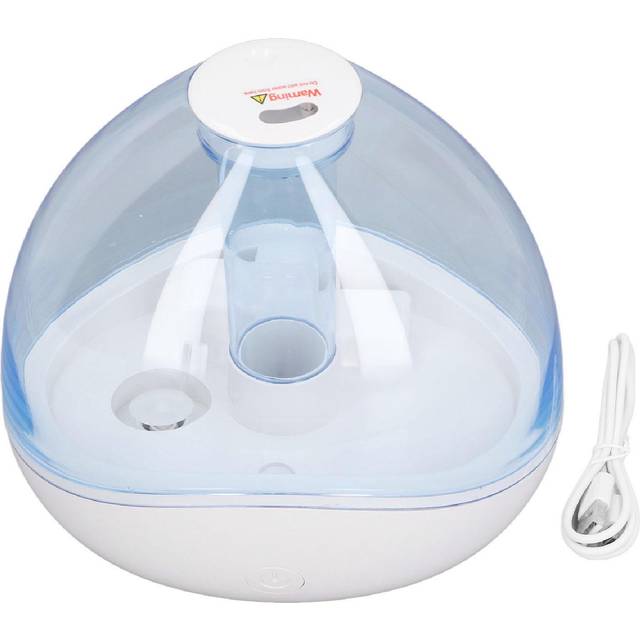 Humidifier USB Home Bedroom Quiet Desk Essential Oil Diffuser Large Spray Transparent Blue blå
