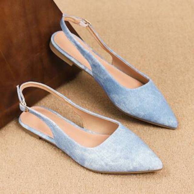 SHEIN Women&#39;s Flat Ballerina Flats, New Spring/Autumn Low Vamp Slip-On Soft Bottom Soft Leather Rhinestone Embroidered Bridesmaid Elegant Wedding Pointed To