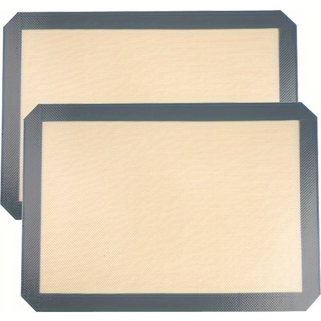 TEMU 2pcs, Silicone Baking Mats, Reusable Baking Mats, Heat Resistant Fiberglass Oven Liner Sheets, Cake Pan Mats, For Macaron, Cookie, Baking Tools, Kitchen Accessories, Home Kitchen Items