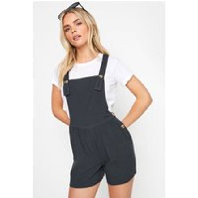 Pixiegirl Black Acid Wash Short Dungarees 12 Pixiegirl | Petite Women's Playsuits