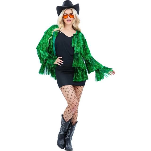 Tinsel Festival Costume Jacket - Green - L/XL