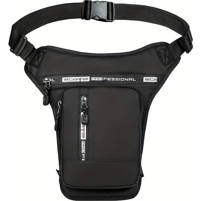 TEMU Lightweight Design | Men's Casual Summer Running Waist Bag - Lightweight, Multi-functional Phone Pouch With Adjustable Strap, Zipper Closure, And Random Lettering Design