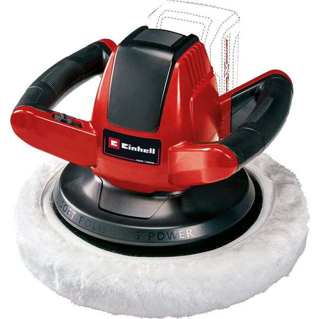 Einhell Power X-Change Cordless Car Polisher And Buffer - 18V, 2500 RPM, Battery Powered 254mm Disc Polisher - CE-CB 18/254 Li Solo Polishing Machine