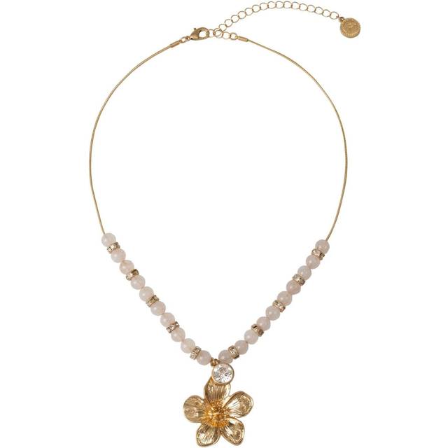 Womens Gold 'Flower' Bead Necklace - Metallics - One Size