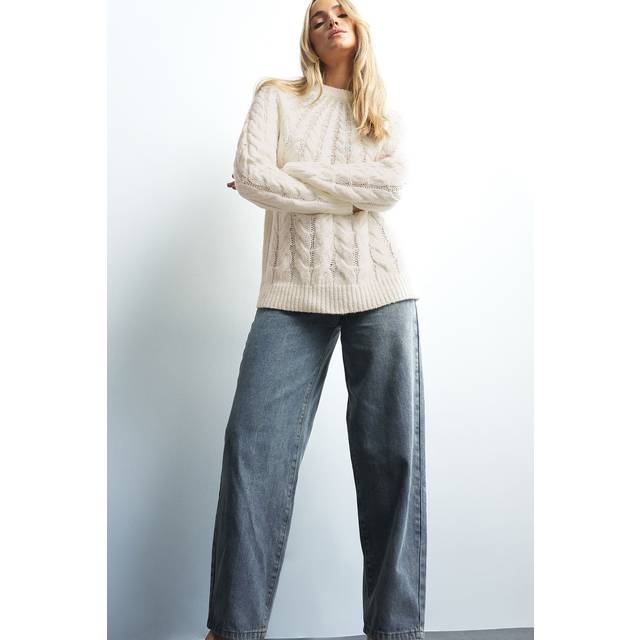Lts Tall Ivory White Chunky Cable Knit Jumper 18-20 Lts | Tall Women's Sweaters & Jumpers