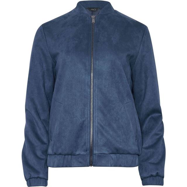 M&Co Petite Navy Blue Faux Suede Bomber Jacket 18 M&Co Petites