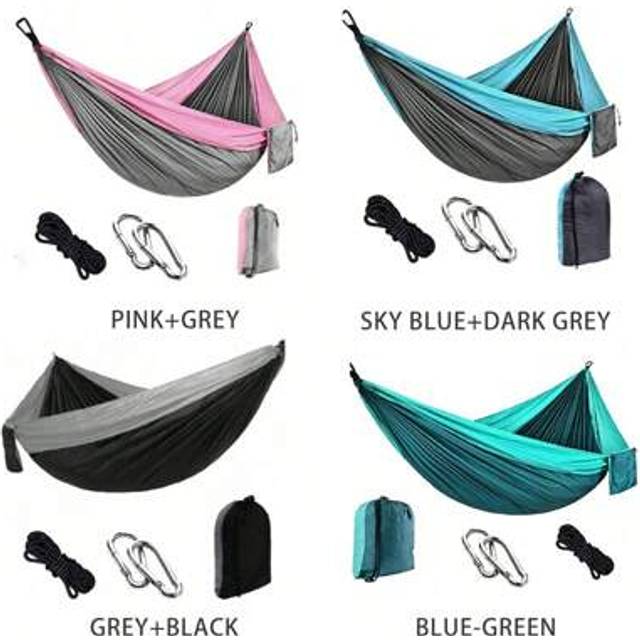 SHEIN 450LBS Heavy-Duty Wing Back Hammock With Ergonomic Design - Portable, And Comfortable For Backyard, Lawn, Camping, And Travel - Includes Travel Bag An