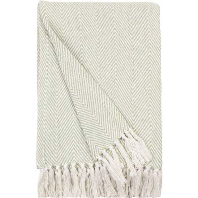 Jenson Herringbone Throw Blanket 235cm x 235cm - Fern