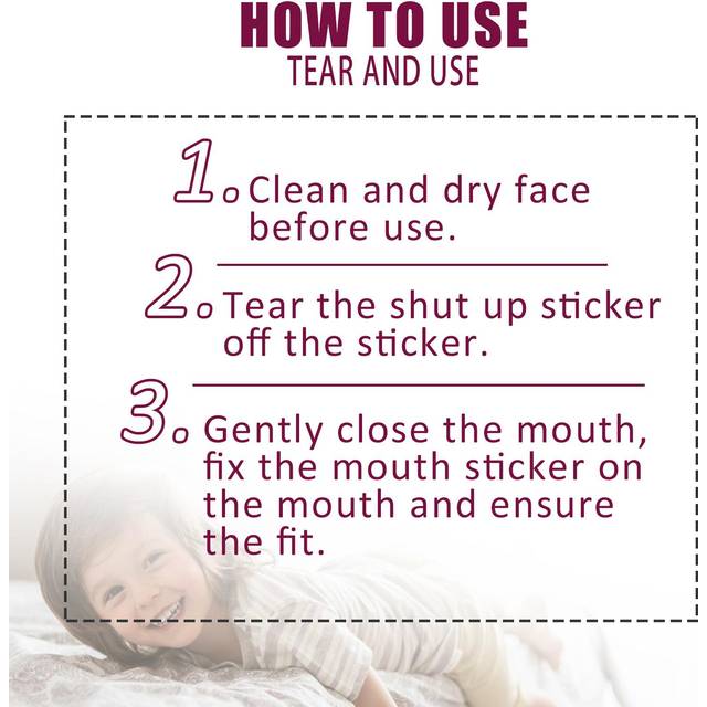Wiieey 30Pcs Kids Sleep Strips Nasal Breathing Hypoallergenic Skin-friendly Mild Peeling Correct 30Pcs