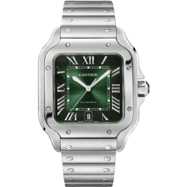Cartier Unisex Silver Crwssa0075 Santos De Medium Stainless-steel Automatic Watch M - SILVER