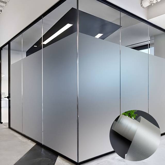 TEMU 1 Roll Of Privacy Window Film, Frosted Glass Window Adsorption Film, Electrostatic Heat-insulating Door Sticker, Suitable For Home Bathrooms. Detachable Indoor Window Decal.