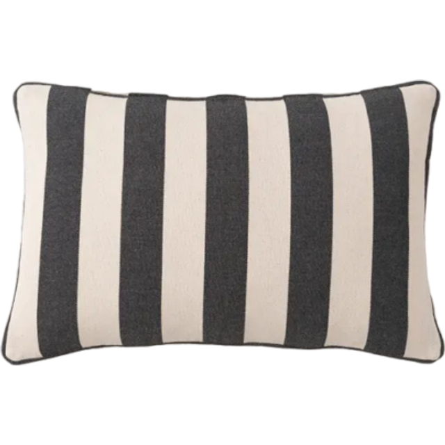 Beatrice Stripe Cushion - Black