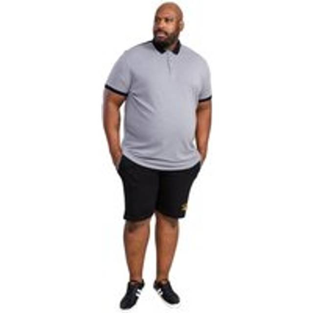 (3XL, Grey/Black) Duke Mens D555 Prinstead Pique Ribbed Collar Kingsize Polo Shirt