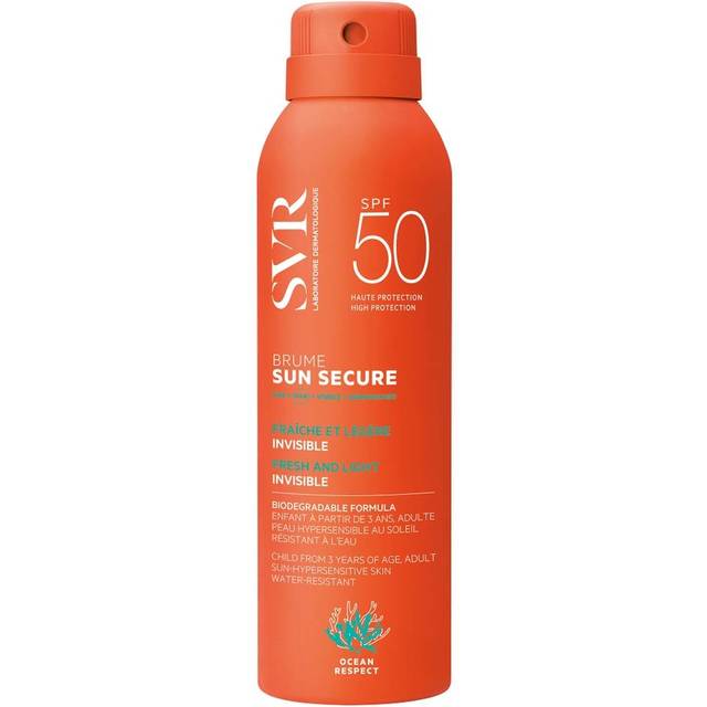 SVR SUN SECURE SPF 50+ Body Mist for Hypersensitive Skin, Very High UVB/UVA Protection, Biodegradable, Reef-Safe, All Ages 200ml