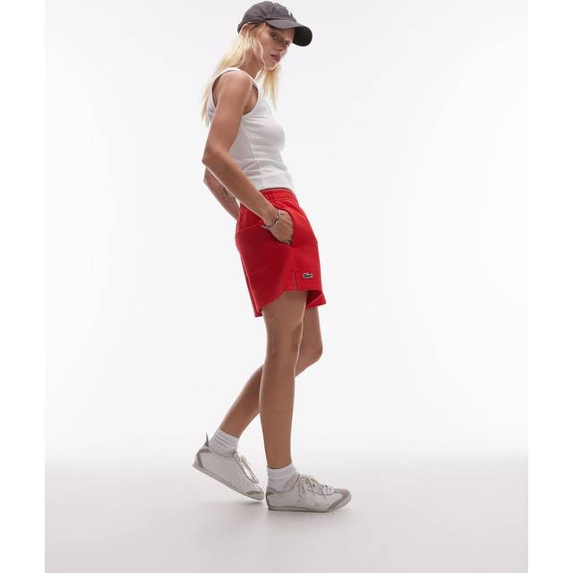 Lacoste – Röda, dubbelsidiga shorts i piké