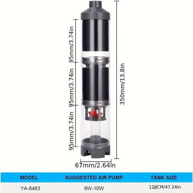 TEMU Aquarium Fish Excrement Collector Toilet Automatic Filter Cleaning For Fish With Air Oxygen Pump