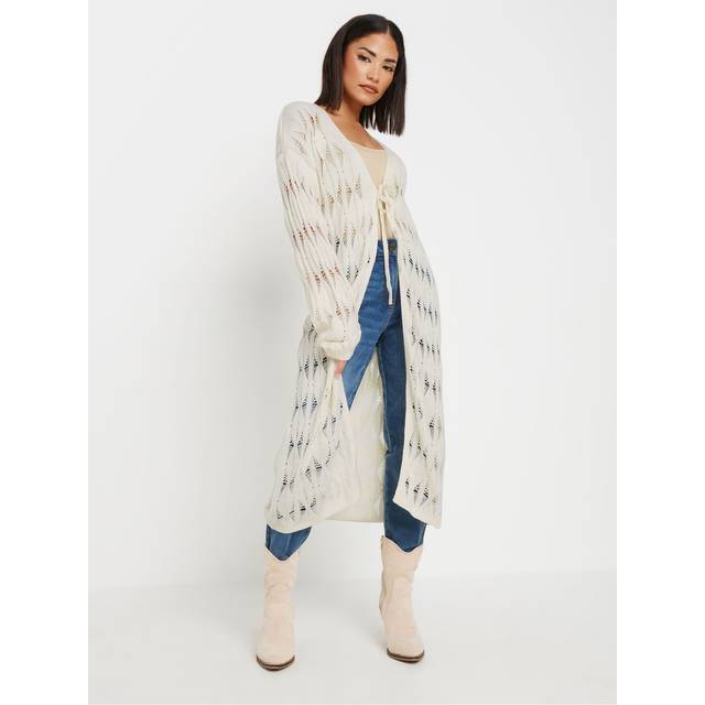 Pixiegirl Ivory White Crochet Maxi Tie Cardigan 12-14 Pixiegirl | Petite Women's Cardigans