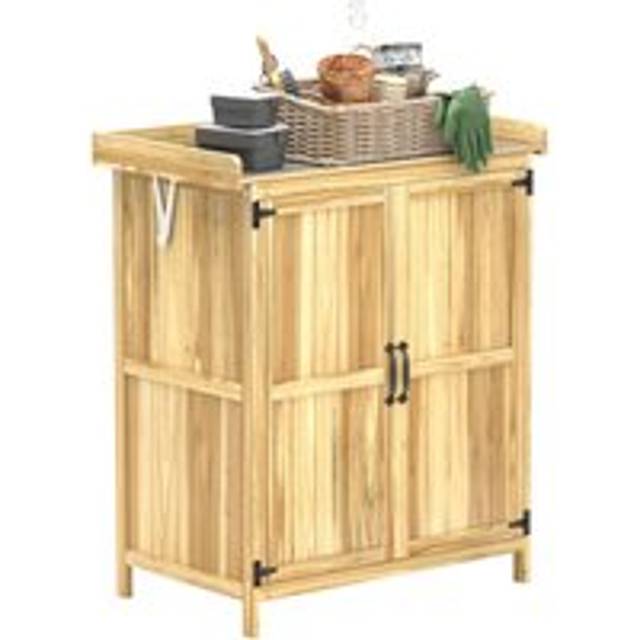 Outsunny Wooden Garden Storage Shed - 2 Colours & Sizes