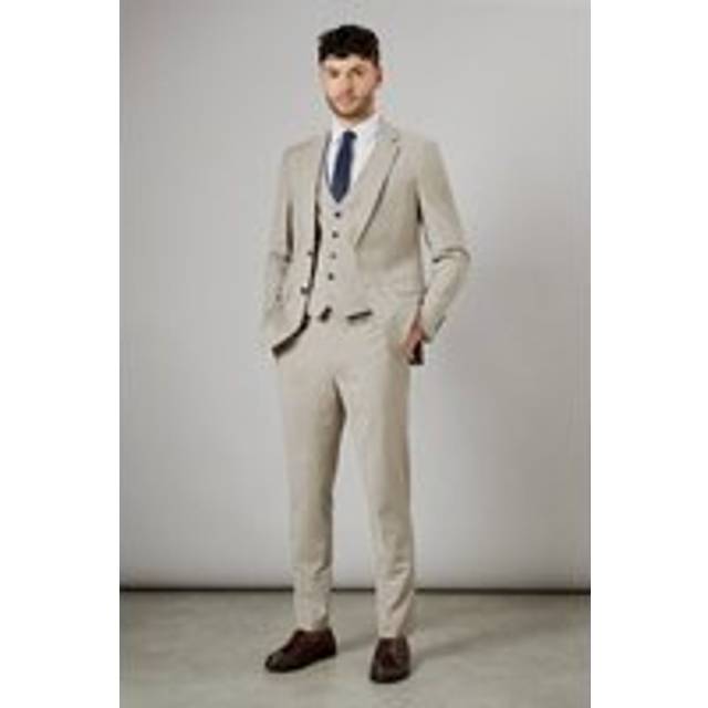 Burton Neutral Suit Trousers Mens Smart Suits
