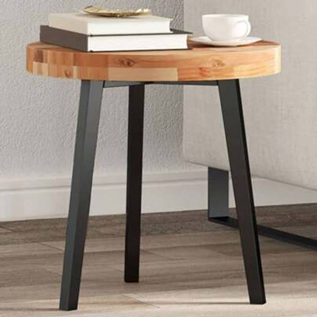 SHEIN Acacia Wood Round Table Top 40cm Diameter Solid Surface For Dining And Cafe Use